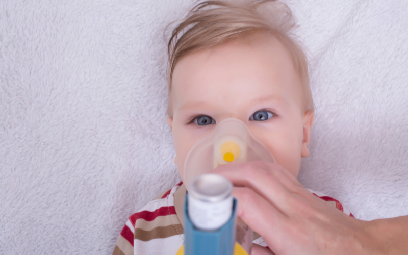 Young toddler with asthma